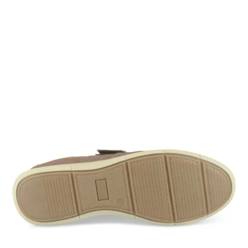 Chaussures Bateau Confort BEIGE Homme CUIR Motif Uni Scratch