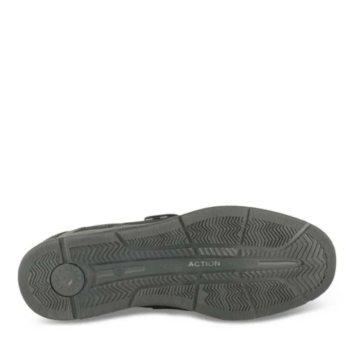 Chaussures Bateau Confort NOIR Homme CUIR Motif Uni Scratch