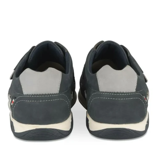 Chaussures Bateau Confort MARINE Homme CUIR Motif Uni Scratch