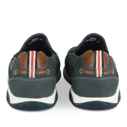 Chaussures Bateau Confort MARINE Homme CUIR Motif Uni A Enfiler