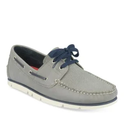 Chaussures Bateau GRIS Homme CUIR Lacets