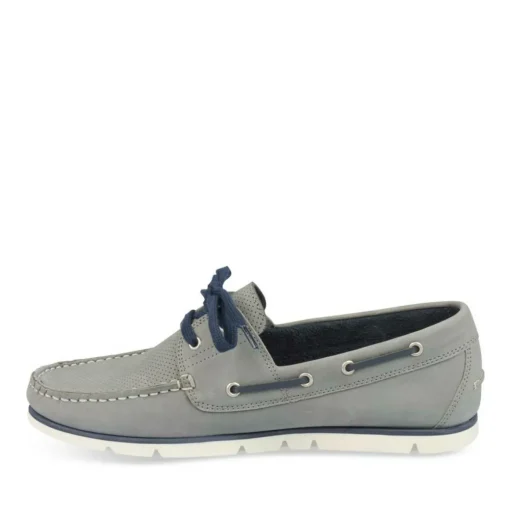 Chaussures Bateau GRIS Homme CUIR Lacets