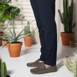Chaussures Bateau KAKI Homme Motif Uni A Enfiler