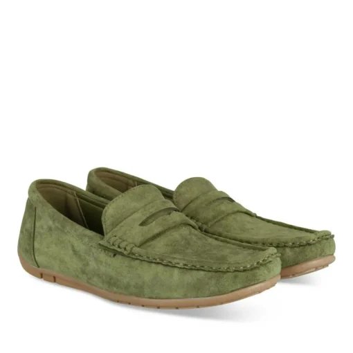 Chaussures Bateau KAKI Homme Motif Uni A Enfiler
