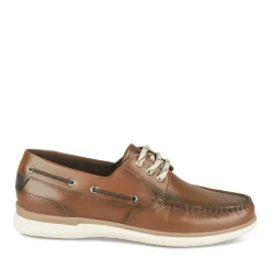 Chaussures Bateau MARRON Homme CUIR Motif Uni Lacets