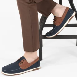 Chaussures Bateau MARRON Homme Motif Uni Lacets