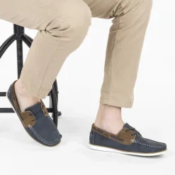 Chaussures Bateau MARRON Homme Motif Uni Lacets