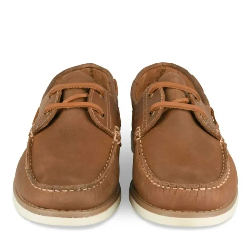 Chaussures Bateau MARRON Homme CUIR Motif Uni Lacets