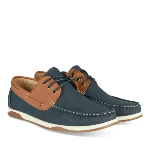 Chaussures Bateau MARRON Homme Motif Uni Lacets