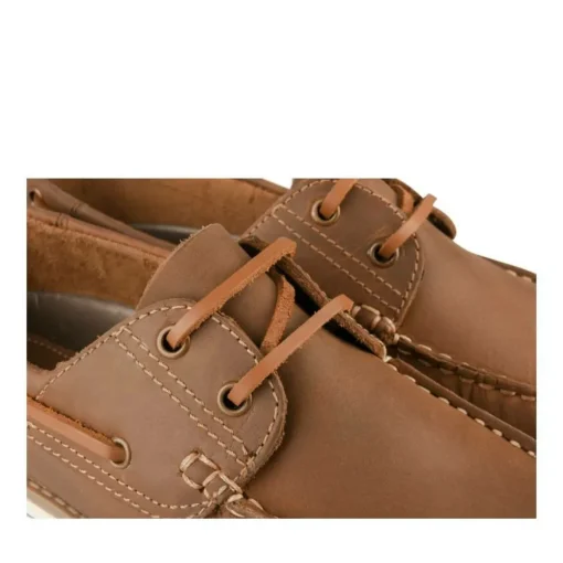 Chaussures Bateau MARRON Homme CUIR Motif Uni Lacets