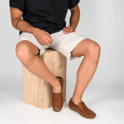Chaussures Bateau MARRON Homme Motif Uni A Enfiler