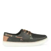 Chaussures Bateau NOIR Homme Motif Uni Lacets