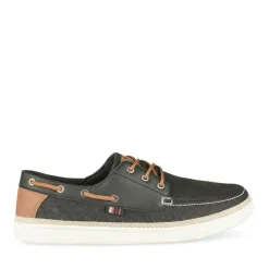 Chaussures Bateau NOIR Homme Motif Uni Lacets