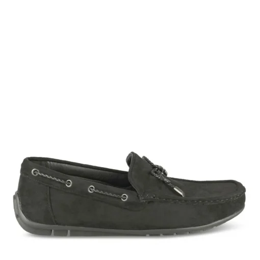 Chaussures Bateau NOIR Homme Motif Uni A Enfiler
