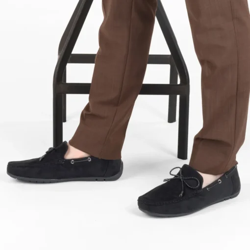 Chaussures Bateau NOIR Homme Motif Uni A Enfiler