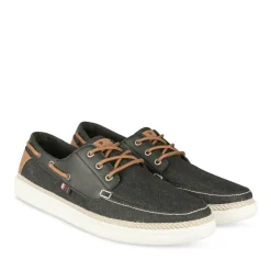 Chaussures Bateau NOIR Homme Motif Uni Lacets