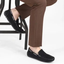 Chaussures Bateau NOIR Homme Motif Uni A Enfiler