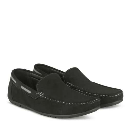 Chaussures Bateau NOIR Homme Motif Uni A Enfiler