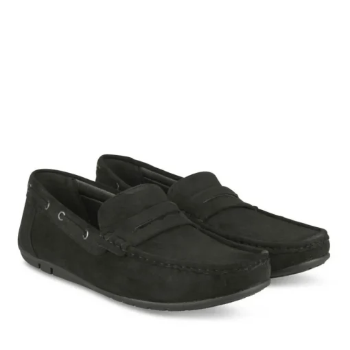 Chaussures Bateau NOIR Homme Motif Uni A Enfiler
