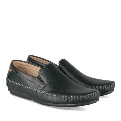 Chaussures Bateau NOIR Homme Motif Uni A Enfiler