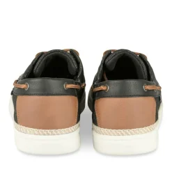 Chaussures Bateau NOIR Homme Motif Uni Lacets