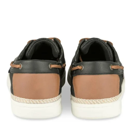 Chaussures Bateau NOIR Homme Motif Uni Lacets