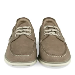 Chaussures Bateau TAUPE Homme CUIR Motif Uni Lacets