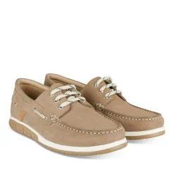 Chaussures Bateau TAUPE Homme CUIR Motif Uni A Enfiler