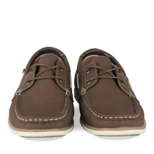 Chaussures Bateau TAUPE Homme Motif Uni Lacets