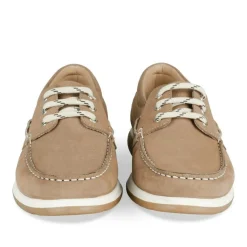 Chaussures Bateau TAUPE Homme CUIR Motif Uni A Enfiler