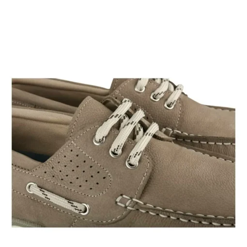 Chaussures Bateau TAUPE Homme CUIR Motif Uni Lacets
