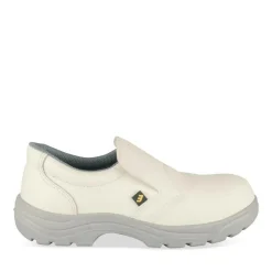 Chaussures De Sécurité BLANC Femme CUIR Motif Uni A Enfiler