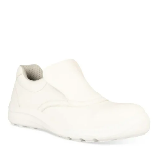 Chaussures De Sécurité BLANC Homme CUIR Elastique
