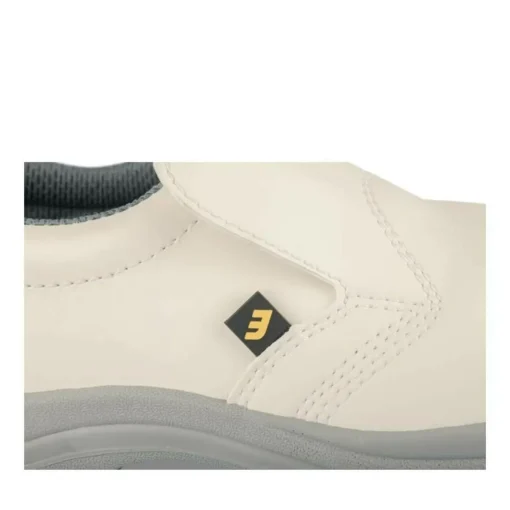 Chaussures De Sécurité BLANC Femme CUIR Motif Uni A Enfiler