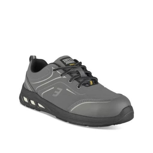 Chaussures De Sécurité GRIS Homme Motif Uni Lacets