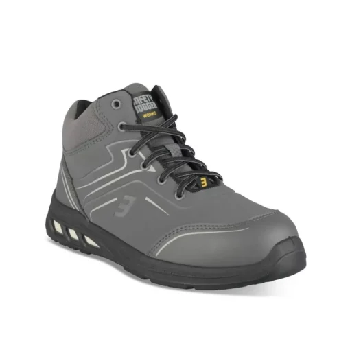 Chaussures De Sécurité GRIS Homme Motif Uni Lacets