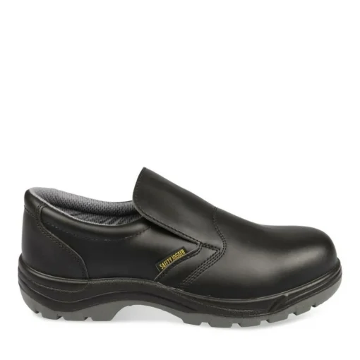 Chaussures De Sécurité NOIR Homme CUIR Motif Uni A Enfiler
