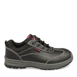 Chaussures De Sécurité NOIR Femme CUIR Motif Uni Lacets