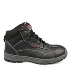 Chaussures De Sécurité NOIR Femme CUIR Motif Uni Lacets