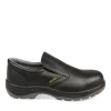 Chaussures De Sécurité NOIR Femme CUIR Motif Uni A Enfiler