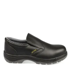 Chaussures De Sécurité NOIR Femme CUIR Motif Uni A Enfiler