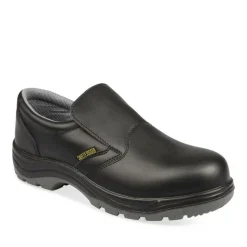Chaussures De Sécurité NOIR Femme CUIR Motif Uni A Enfiler