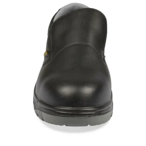 Chaussures De Sécurité NOIR Femme CUIR Motif Uni A Enfiler