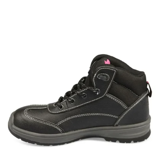 Chaussures De Sécurité NOIR Femme CUIR Motif Uni Lacets