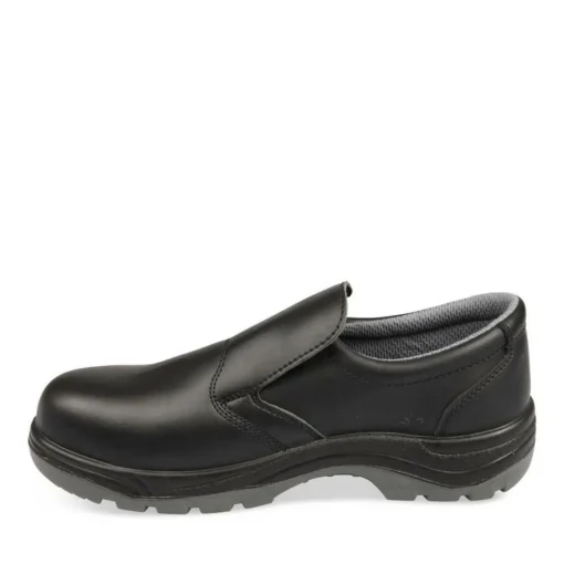 Chaussures De Sécurité NOIR Femme CUIR Motif Uni A Enfiler