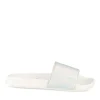 Claquettes ARGENT Femme Motif Uni A Enfiler
