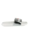 Claquettes ARGENT Femme Motif Uni A Enfiler