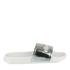 Claquettes ARGENT Femme Motif Uni A Enfiler