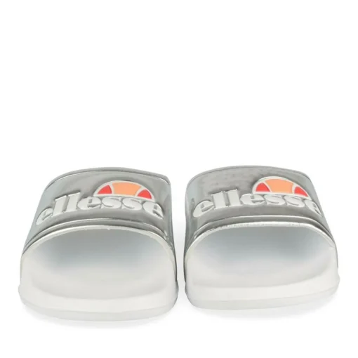Claquettes ARGENT Femme Motif Uni A Enfiler