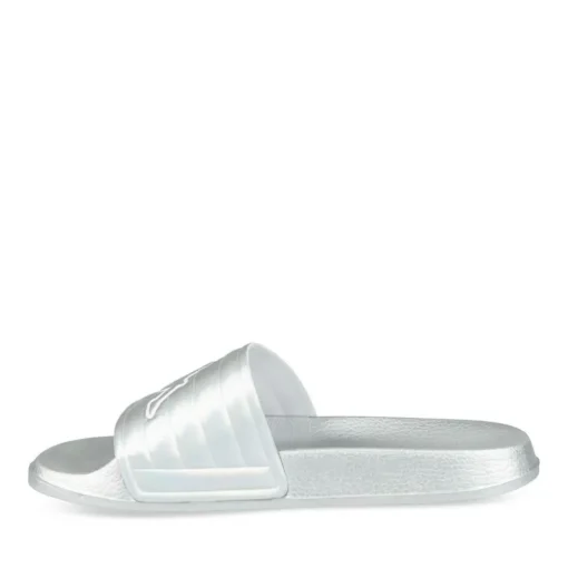 Claquettes ARGENT Femme Motif Uni